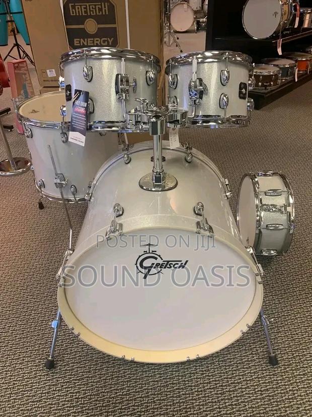 Gretsch Energy 5-Piece Drum KIT White With Paiste Cymbals · Photo 1