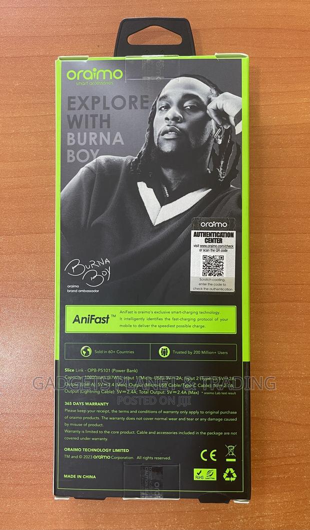 Oraimo Slice Link 10000mah 12W Fast Charge 3 in 1 Power Bank · Photo 4
