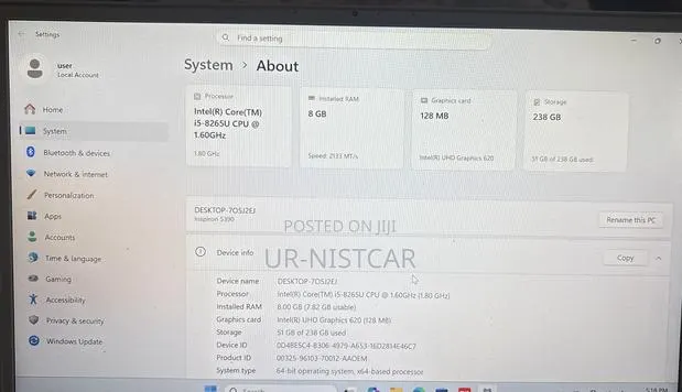 Laptop Dell Inspiron 13 5390 8GB Intel Core i5 SSD 256GB · Photo 1