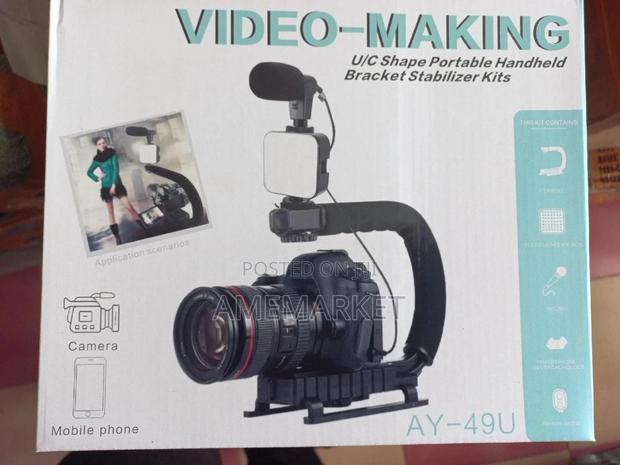 U Handheld Stabilizer Camera Video C Grid Vlog Kits Mic Set · Photo 1