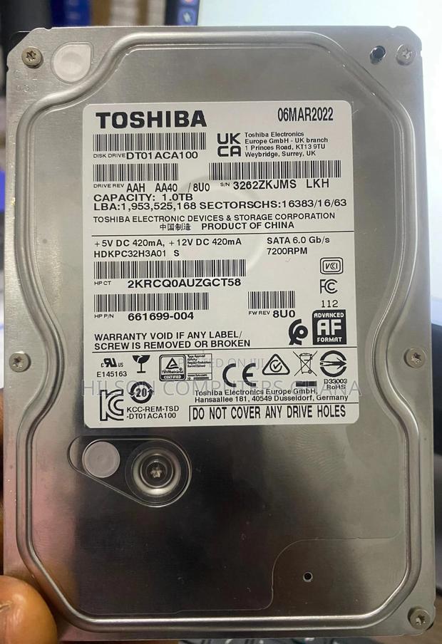 Toshiba Dt01aca100 1tb Sata Desktop Hard Drive · Photo 1