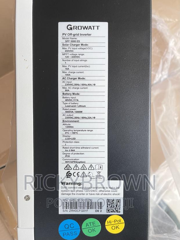 48V 5000watts Growatts Hybrid Inverters · Photo 2