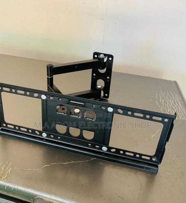 Elegant Black Adjustable Corner Tv Mount for 32”-55”(Black). · Photo 1