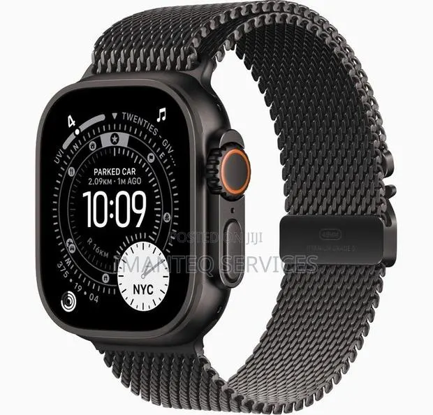Apple Watch ULTRA 3 Black Milanese Loop (Metallic Strap)
