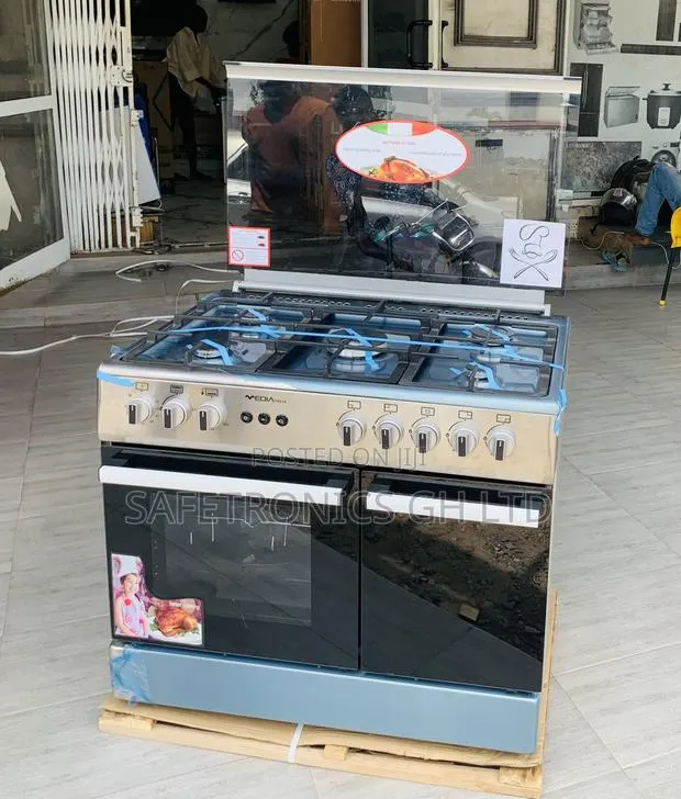 Authentic New Midea 90×60 5 Gas Cooker Grill Rotisserie Auto Ignition, · Photo 1
