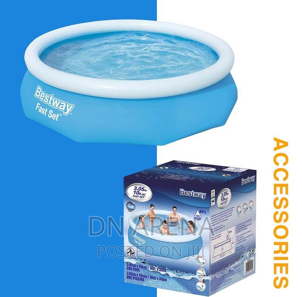 Bestway Fast Set Round Swimming Pool 3.05m*76cm Above Ground · Photo 1