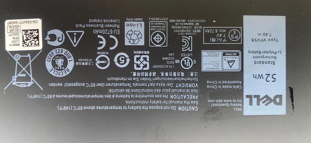 Dell VFV59 7.4V 52wh Laptop Battery for Latitude E7250 E7240 · Photo 3