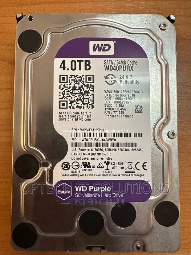 WD Purple Internal Hard Drive 3.5 Inch 4TB · Photo 1