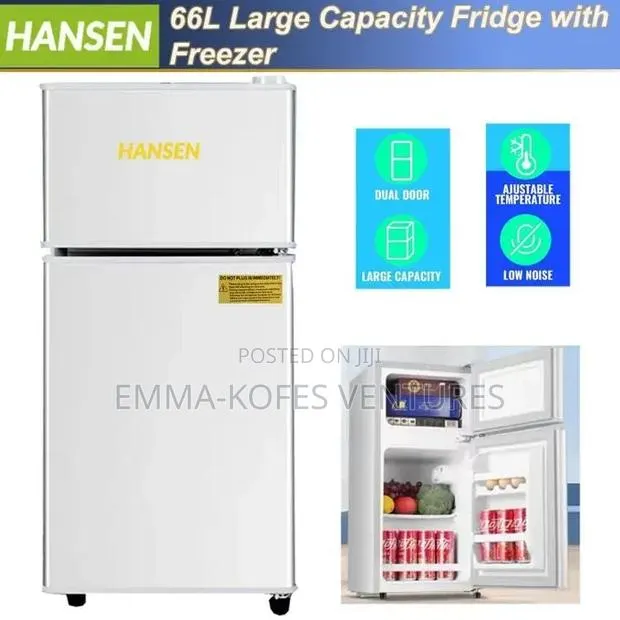 Double Door Refrigerator Top Freezer - 66liters - Silver · Photo 1