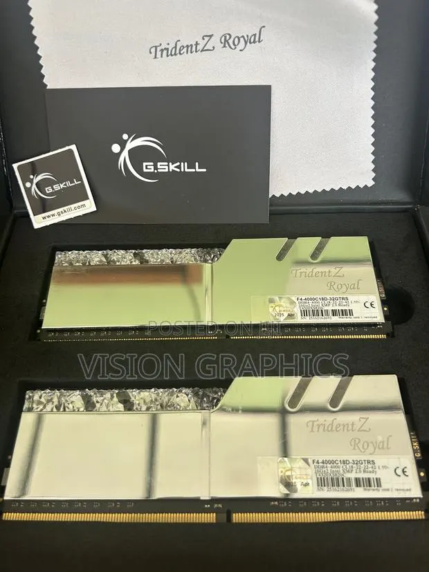 G.Skill Trident Z Royal 32GB (16GBx2) RGB DDR4 RAM 4000mhz · Photo 1