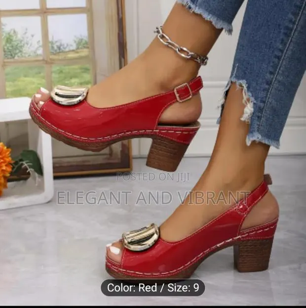 Womens Solid Color Trendy Sandal Ankle Backle Stap Platform · Photo 1