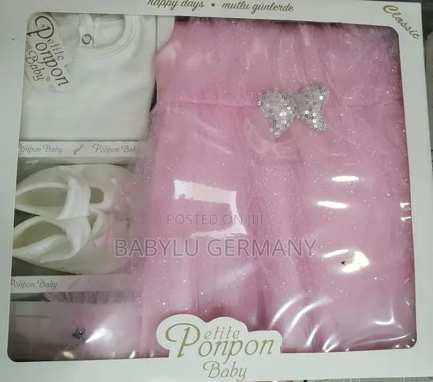 Pink Baby Dress Gift Set for Newborn to 4 Months Old · Photo 1