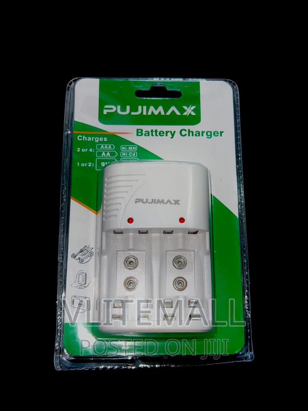 PUJIMAX Charger for 2slot 9v, AA/AAA Rechargeable Battery · Photo 1