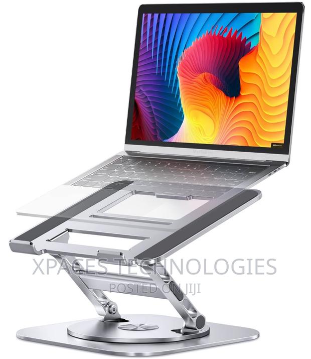 Adjustable Laptop Stand With 360 Rotating Base Metal · Photo 4