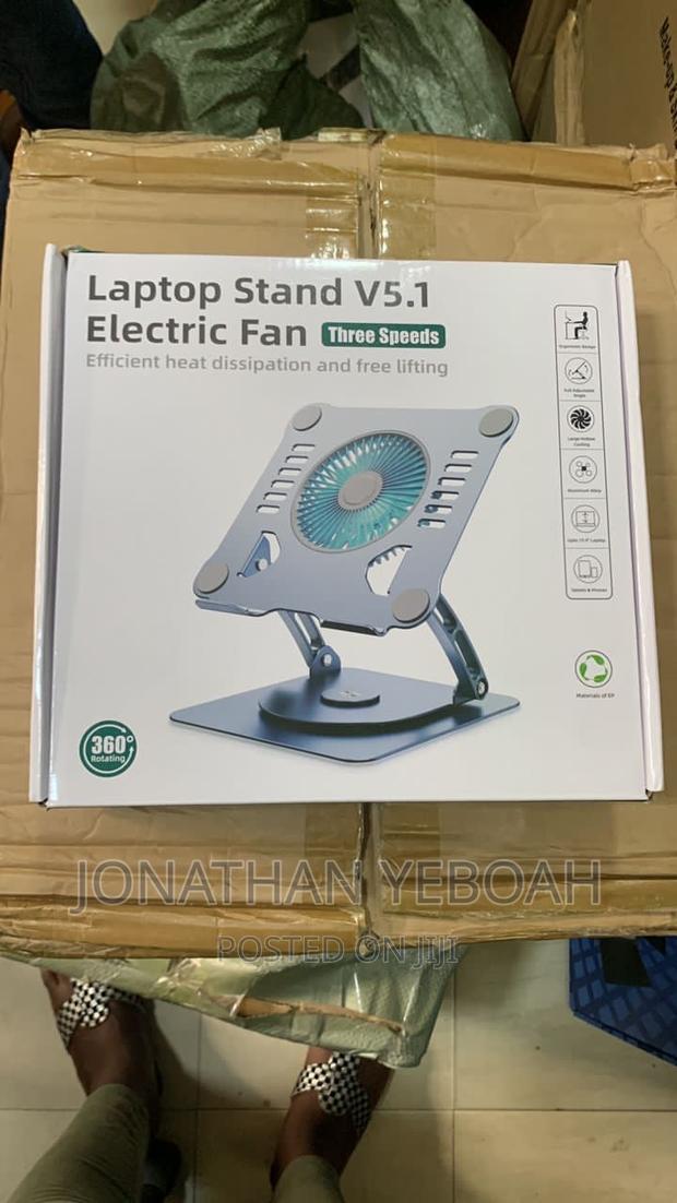 Rotating Laptop Stand With Single Cooling Fan · Photo 1