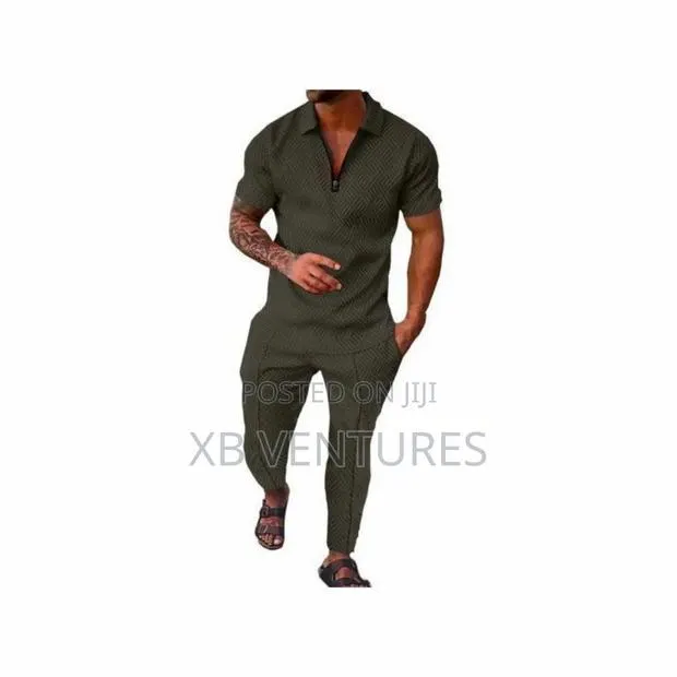 Coofenrisy Men's 2-Piece Polo Shirt Set · Photo 4