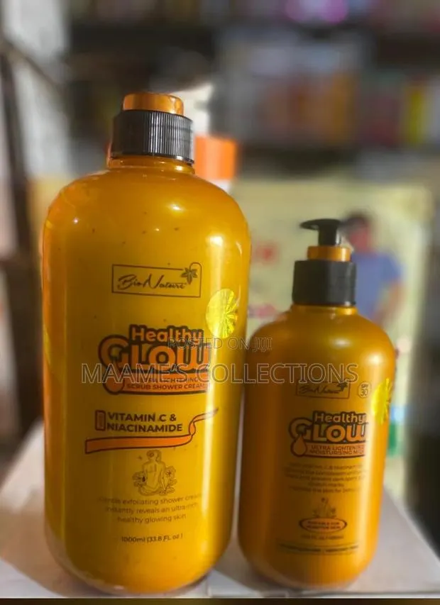 Healthy Glow Ultra Lightening Scrub Shower Cream and Body Lotion. · Photo 1