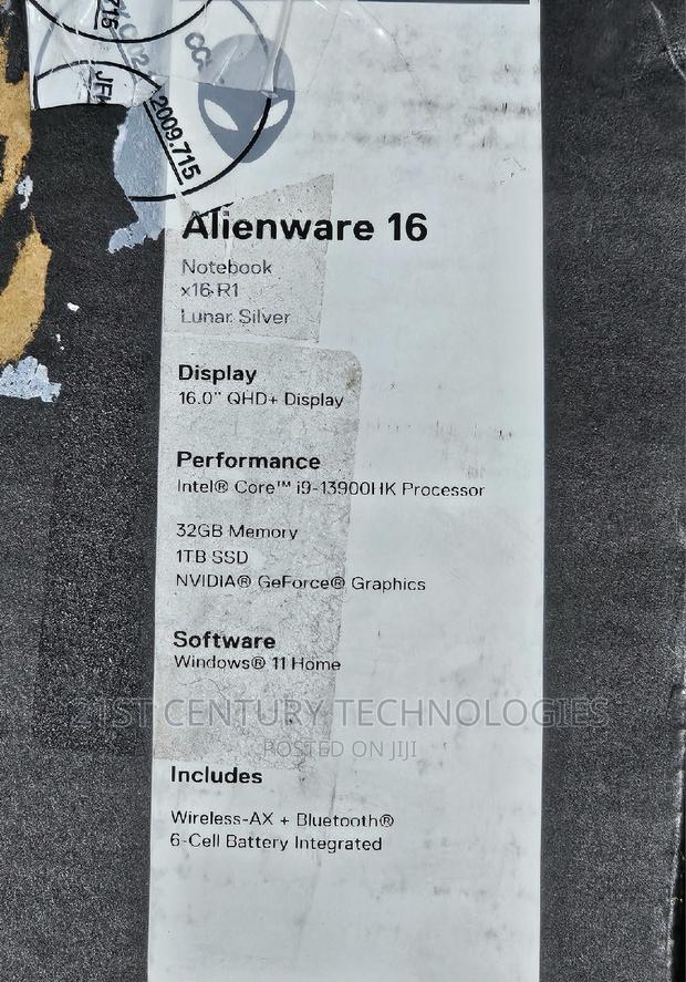 New Laptop Dell Alienware X16 32GB Intel Core I9 SSD 1T · Photo 1
