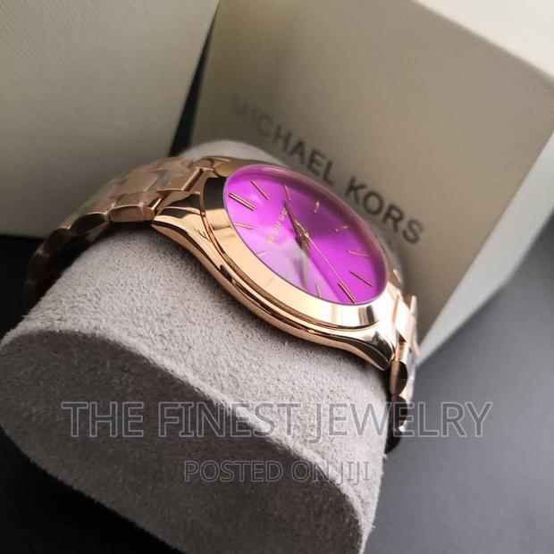 Michael Kors Ladies Watch Slim Runway Rose Gold Plum MK3550 · Photo 2