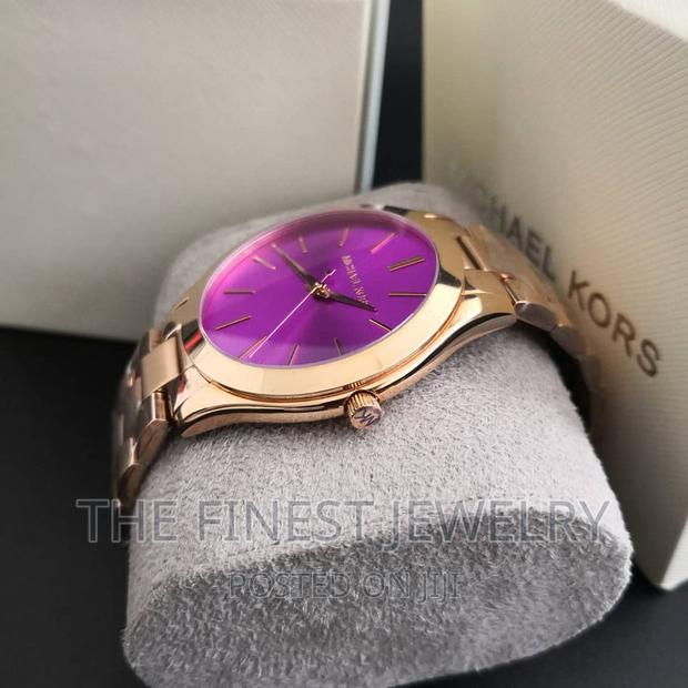 Michael Kors Ladies Watch Slim Runway Rose Gold Plum MK3550 · Photo 3