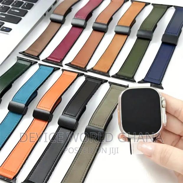 Sos Leather Magnetic Buckle Strap for Apple Watch Series All Models · Photo 4