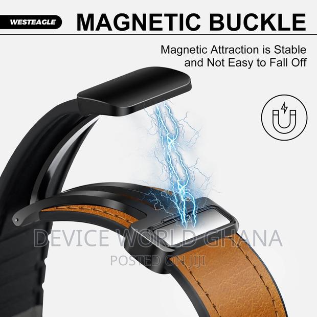 Sos Leather Magnetic Buckle Strap for Apple Watch Series All Models · Photo 6