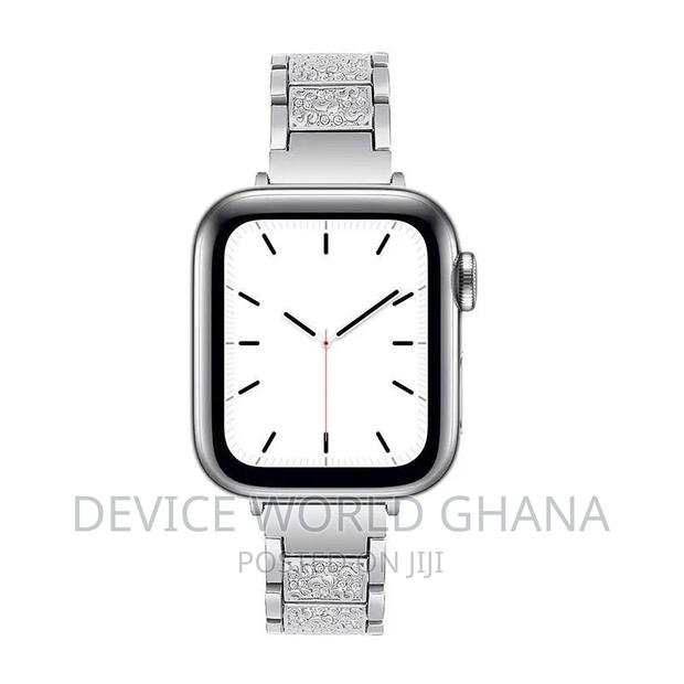 Diamond Crested Stainless Steel Strap Apple Watch Series1-9 · Photo 3
