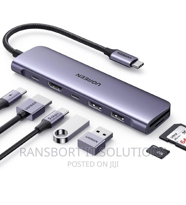Ugreen Revodok USB C Hub 7 in 1 Dongle Adapter, Mac and PC