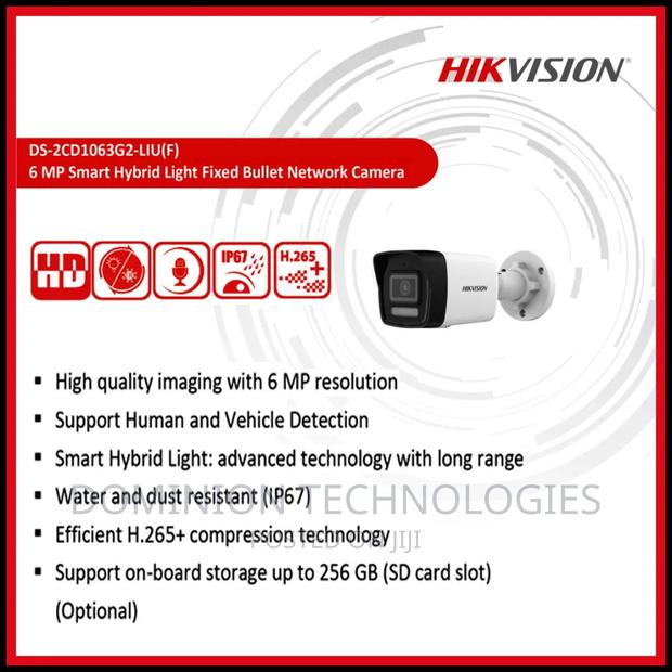 Hikvision Ds-2cd1063g2-Liu 6mp IP Colorvu Bullet With Audio · Photo 1