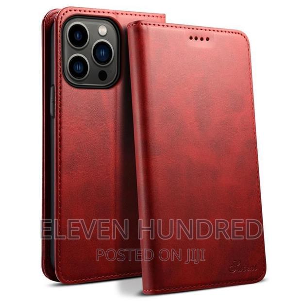 iPhone 15 /14/13/12/11/ Series Leather Flip Magnetic Case · Photo 1