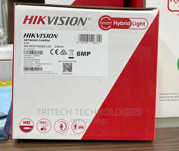 Hikvision Ds-2cd1163g2-Liu(2.8mm) 6mp Colorvu Outdoor Camera · Photo 2