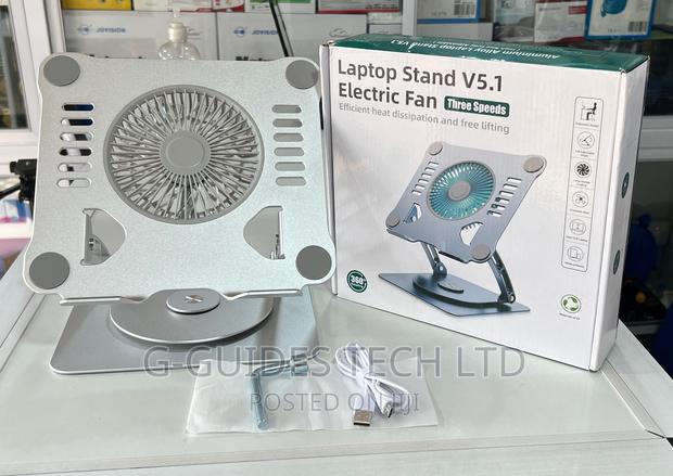 Laptop Stand With Cooling Fan and 360 Rotating Base · Photo 1