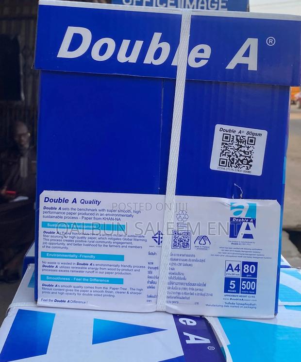 Double-a Printing Paper A4 500 Sheets 80gsm 8.3" X 11.7" · Photo 5