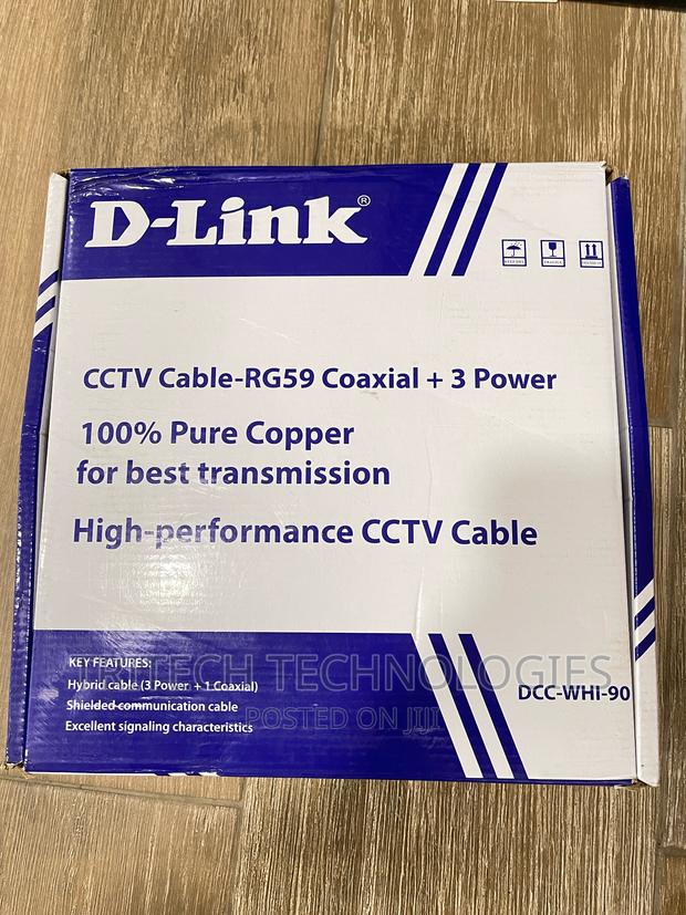D-Link (1coaxial + 3power) RG59 Cable 90M Pure Copper · Photo 1