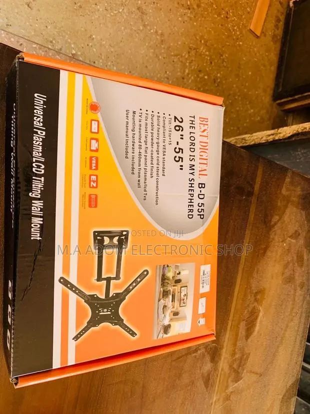 Well Design Corner Wall Mount for Tv Between 32”-55”(Black). · Photo 1