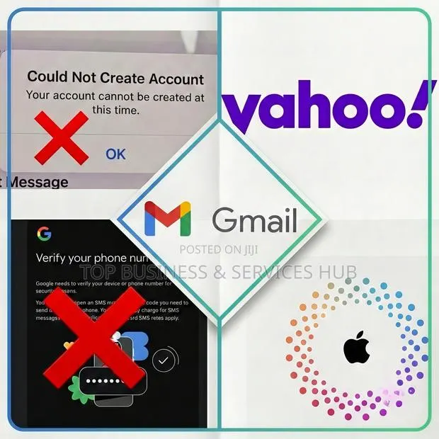 Account Creation ( Gmail, Apple Account , Yahoo, Apple Id, Hotmail ) · Photo 1