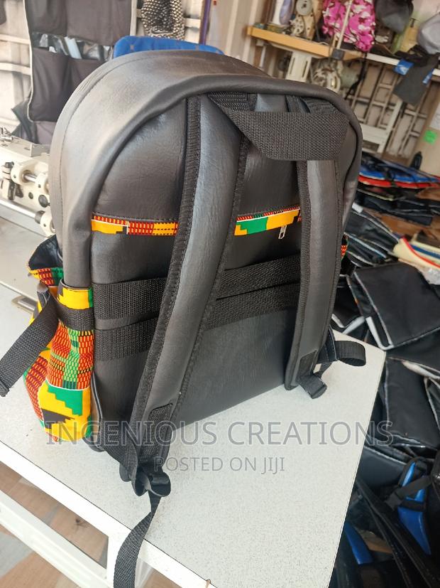 Quality African Print /Leather Backpack · Photo 2