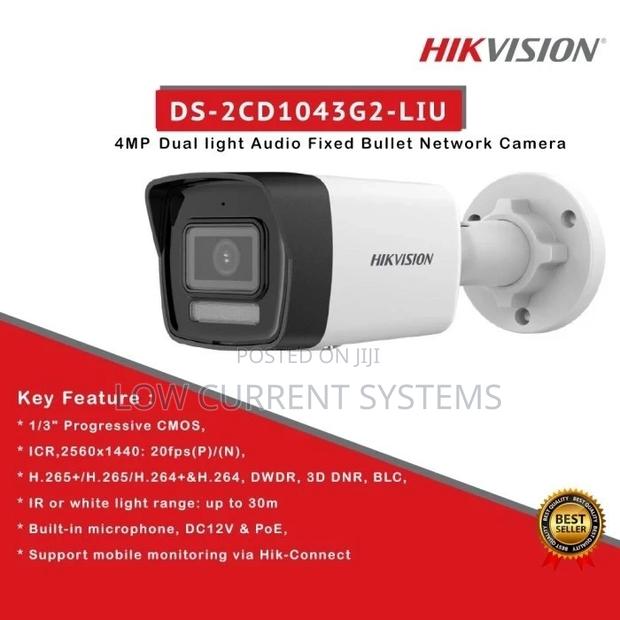 Hikvision 4mp Hybrid Audio Bullet Ip Camera Ds-2cd1043g2-Liu · Photo 2