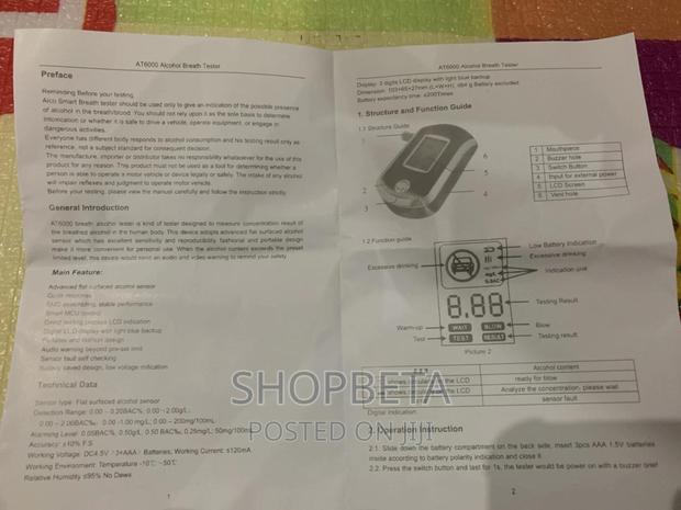 Alcohol Tester / Breathalyzer · Photo 4