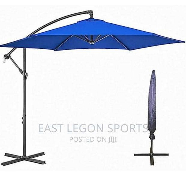 Cantilever Parasol Blue Cream Umbrella Canopy Gazebo Tent · Photo 2