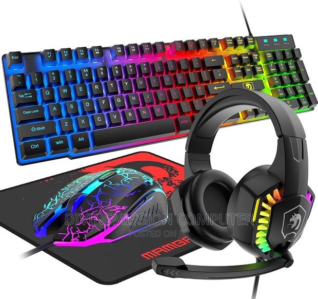 4 in 1 Wired Gaming Keyboard With Led Lights. · Photo 1