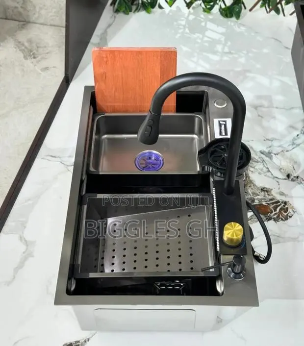 Black Waterfall Cabinet Smart Sink · Photo 1