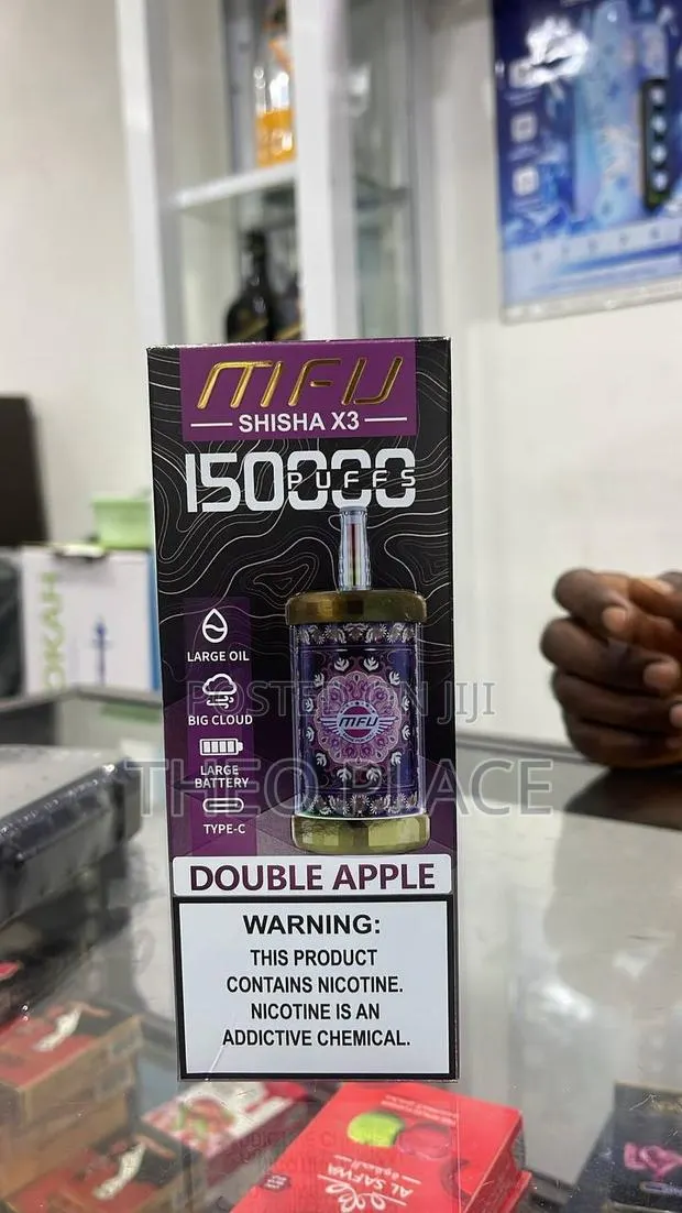 MIFU Shisha X3 Disposable Vape – 150,000 Puffs | Double Apple | Accra · Photo 1