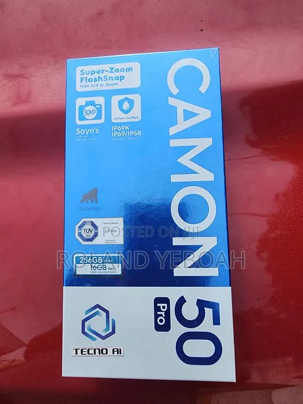 New Tecno Camon 50 Pro 256 GB Black · Photo 1