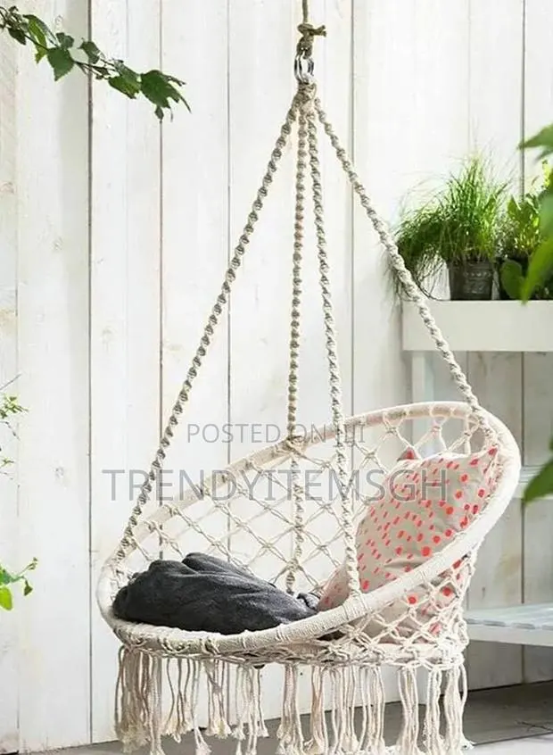 Cotton Hanging Chair Swings Comfortable Sturdy Knitted · Photo 1