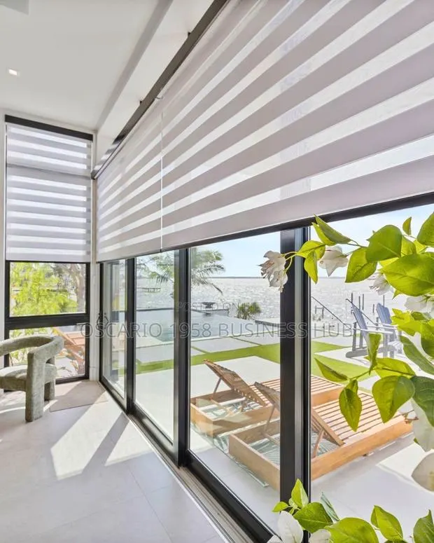 Fortunate Foundation Modern Design Zebra Curtain Blinds · Photo 1