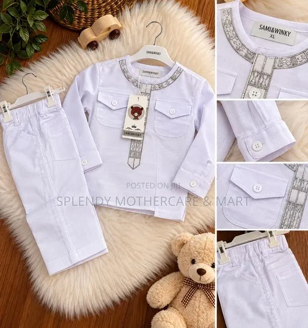 White Traditional Boys' Two-Piece Outfit · Photo 1