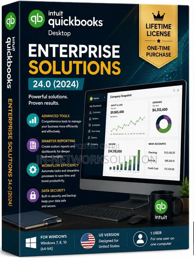 Intuit QuickBooks Desktop Enterprise Solutions 24.0 (2024) Lifetime · Photo 1