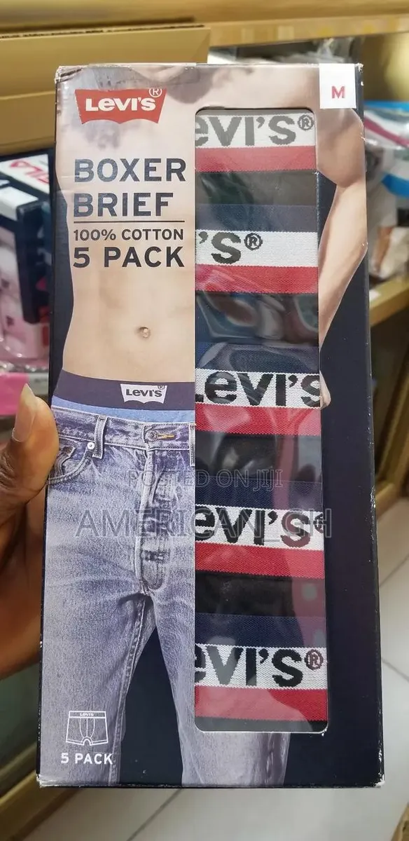 Levi's Mens Boxer Briefs 100% Cotton Underwear ( M/L ) 5pk · Photo 1