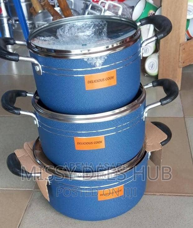 3pcs Delicious Cook Non-Stick Set ( Without Frying Pan) · Photo 1